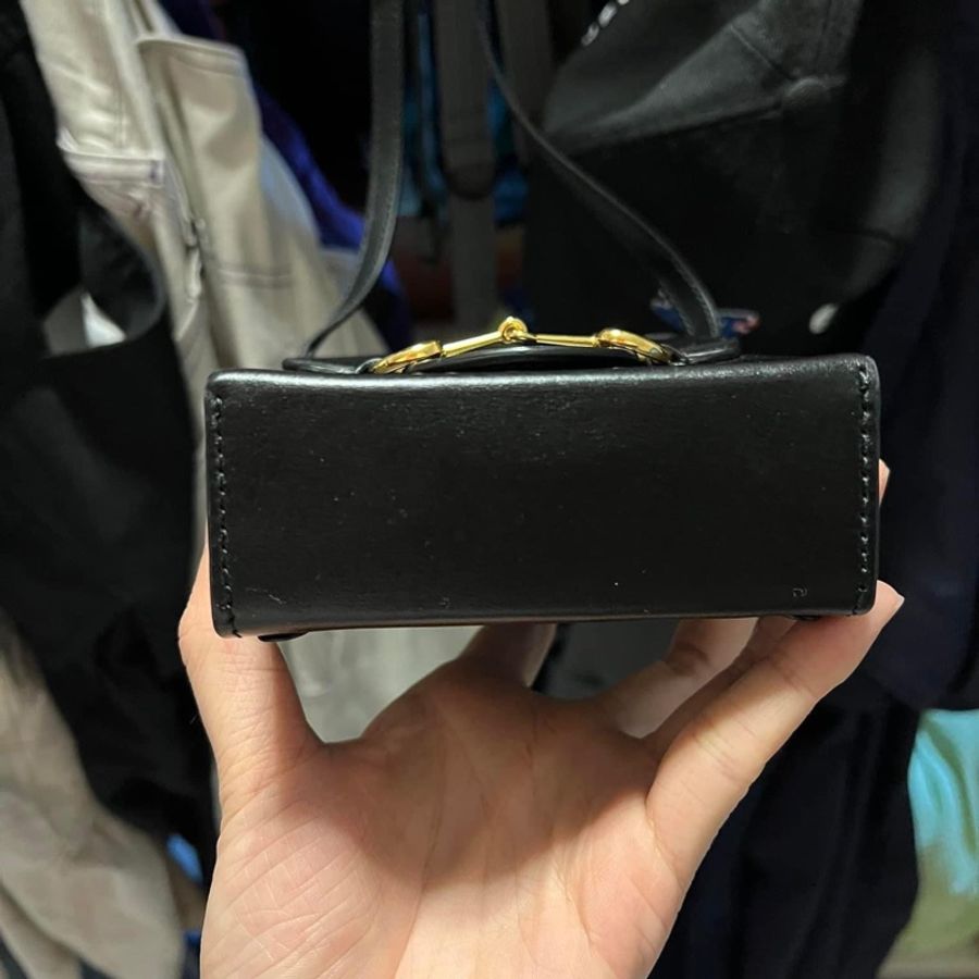 二手品 GUCCI 1955 horsebit mini bag 皮革小包-3