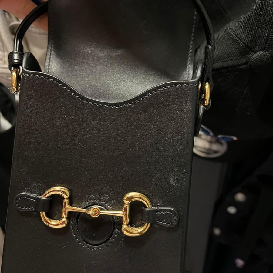 二手品 GUCCI 1955 horsebit mini bag 皮革小包-11