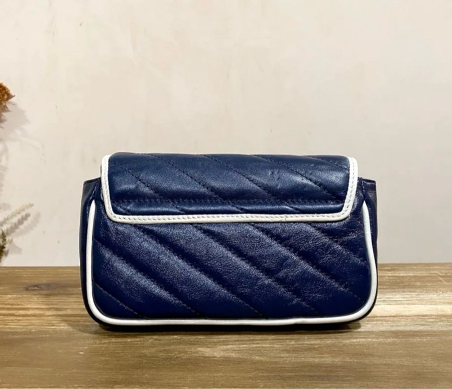 Gucci mini marmont 馬蒙 藍白色-1