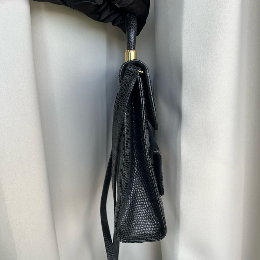 (極新 蜥蜴皮)Balenciaga 巴黎世家 珍稀皮革 限量款 手提包、斜背包、肩背包-4
