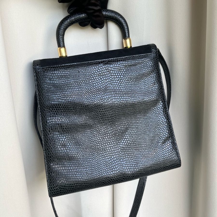 (極新 蜥蜴皮)Balenciaga 巴黎世家 珍稀皮革 限量款 手提包、斜背包、肩背包-5
