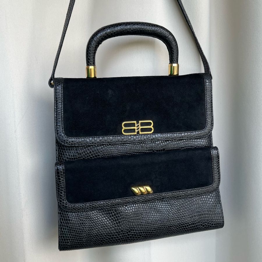 (極新 蜥蜴皮)Balenciaga 巴黎世家 珍稀皮革 限量款 手提包、斜背包、肩背包-16
