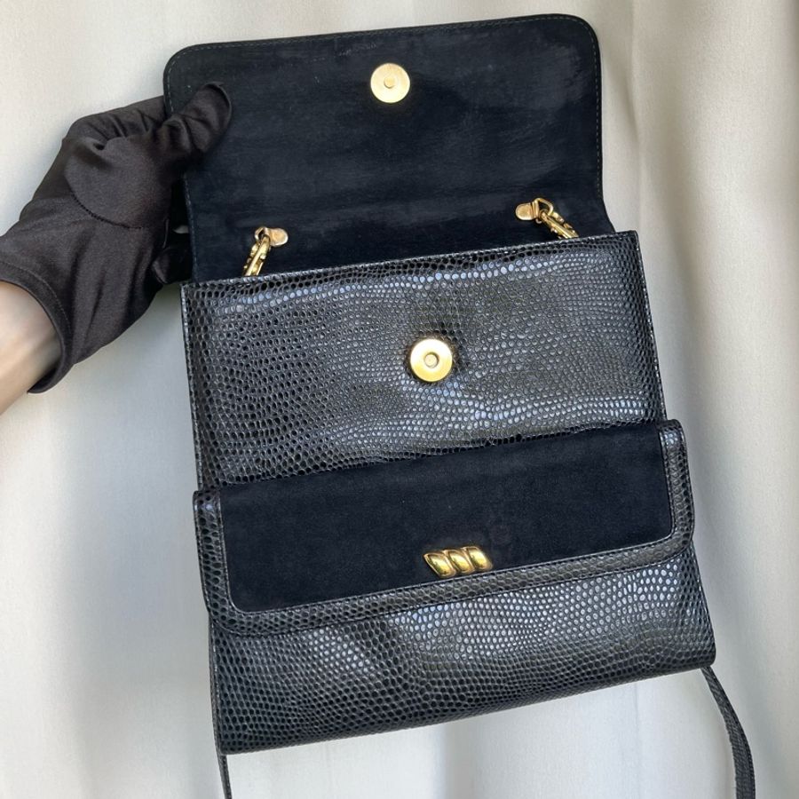 (極新 蜥蜴皮)Balenciaga 巴黎世家 珍稀皮革 限量款 手提包、斜背包、肩背包-17