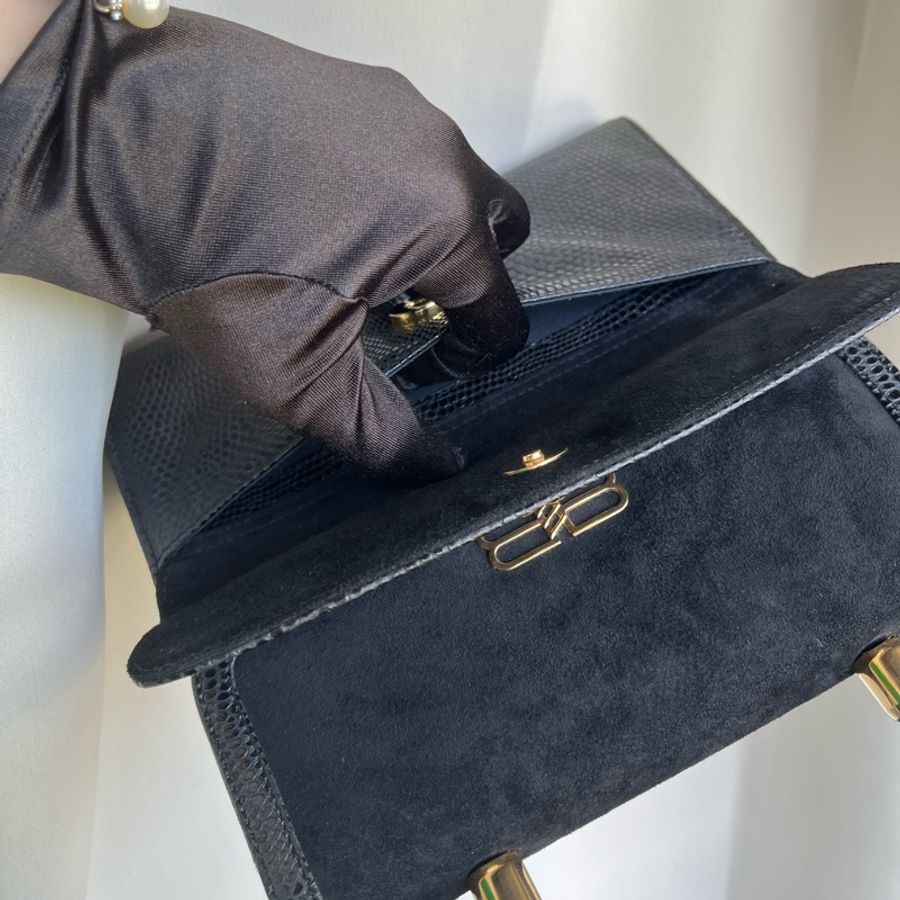 (極新 蜥蜴皮)Balenciaga 巴黎世家 珍稀皮革 限量款 手提包、斜背包、肩背包-23