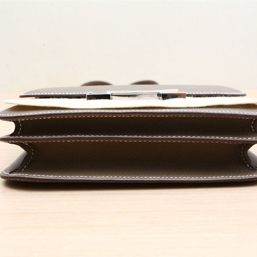 HERMES(愛馬仕) Constance 康康 19 18大象灰 Epsom皮 U刻 銀扣-3