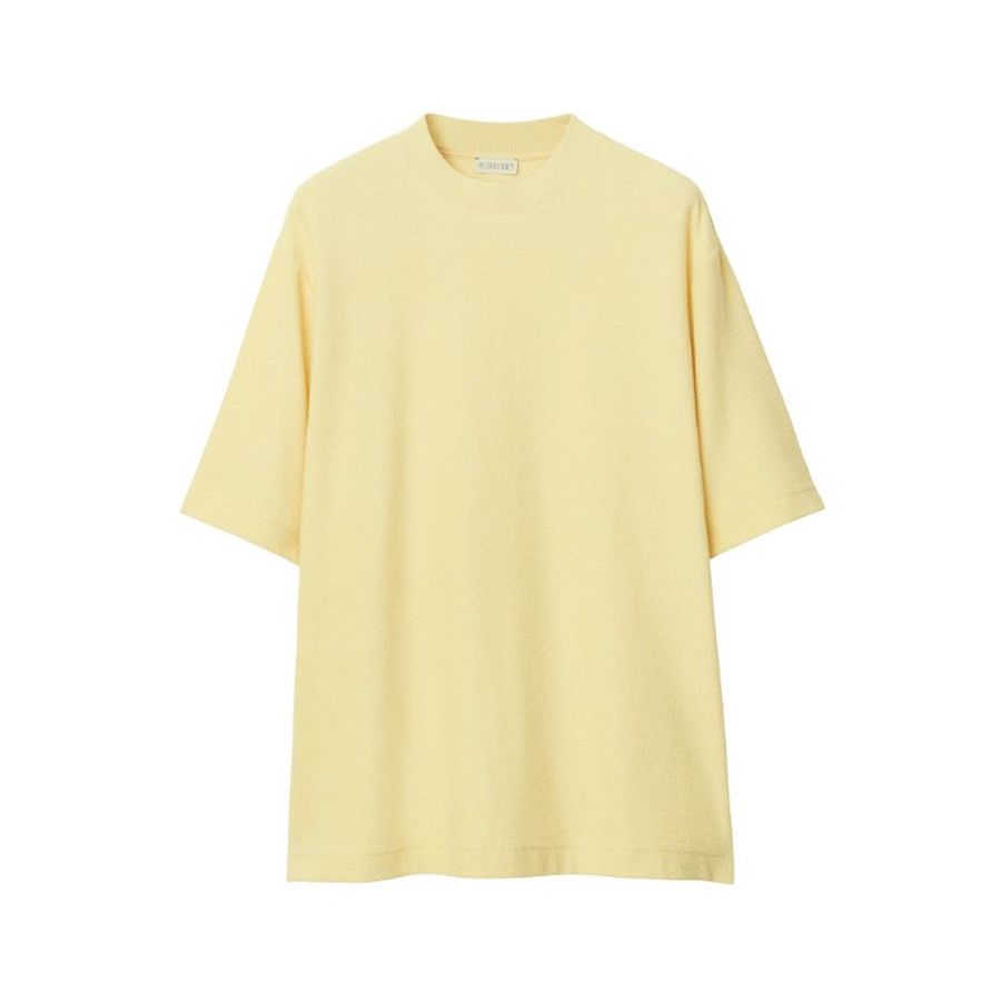 * Burberry Cotton Towelling T-Shirt for Women in Sherbet - 8083630-Sherbet (Size:S,M,L)-5