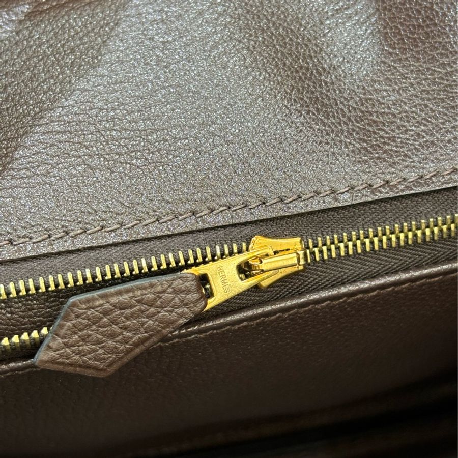 HERMES BIRKIN 30 TOGO 巧克力 深咖啡色 荔枝皮 金釦 愛馬仕 鉑金包 醫生包 手提包-24