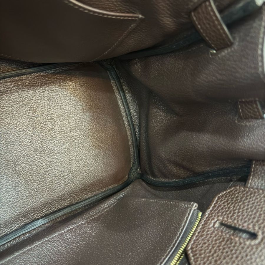 HERMES BIRKIN 30 TOGO 巧克力 深咖啡色 荔枝皮 金釦 愛馬仕 鉑金包 醫生包 手提包-27