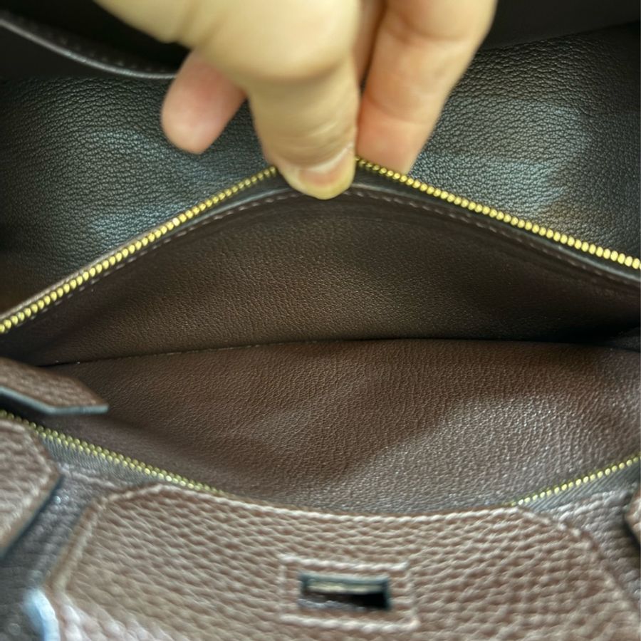 HERMES BIRKIN 30 TOGO 巧克力 深咖啡色 荔枝皮 金釦 愛馬仕 鉑金包 醫生包 手提包-30