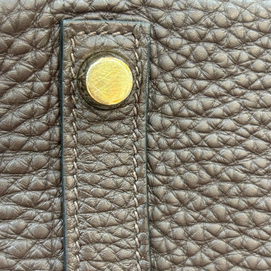 HERMES BIRKIN 30 TOGO 巧克力 深咖啡色 荔枝皮 金釦 愛馬仕 鉑金包 醫生包 手提包-35