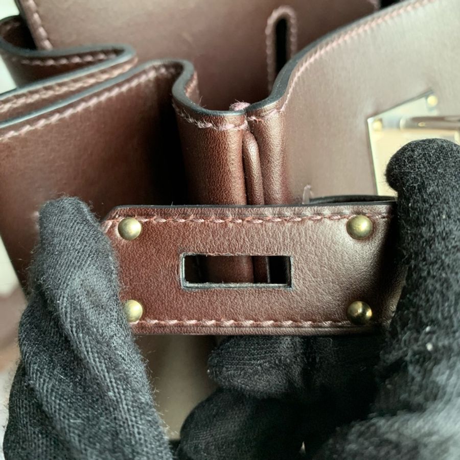 Hermes 稀有限量版 Haut A Courroies Rock 40cm 手提包(烏木色)-7