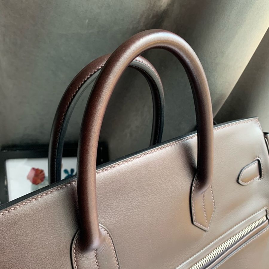 Hermes 稀有限量版 Haut A Courroies Rock 40cm 手提包(烏木色)-11