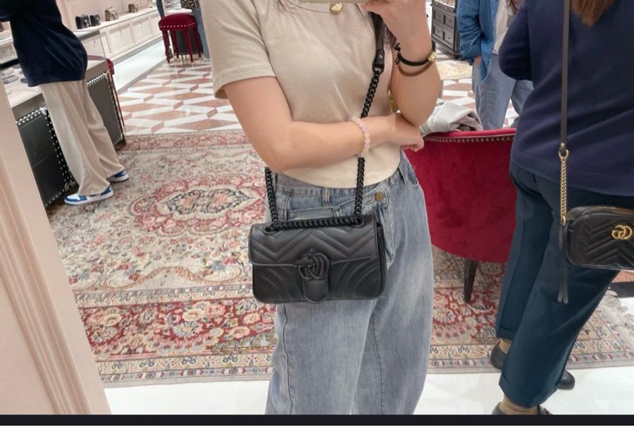 Gucci Marmont 22 so black 黑武士鏈條包-2