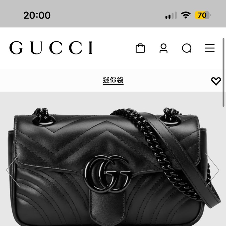 Gucci Marmont 22 so black 黑武士鏈條包-4