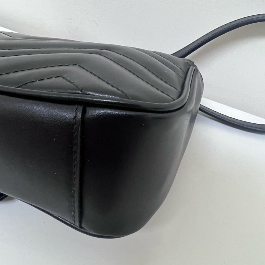 Gucci Marmont 22 so black 黑武士鏈條包-7