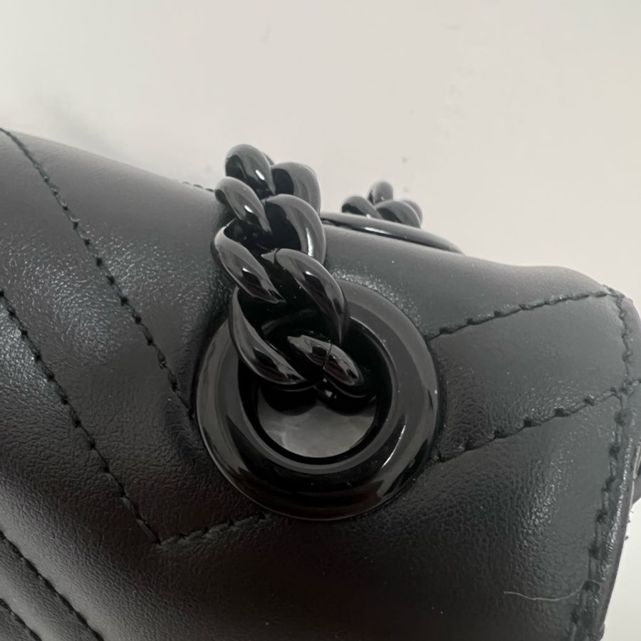 Gucci Marmont 22 so black 黑武士鏈條包-14