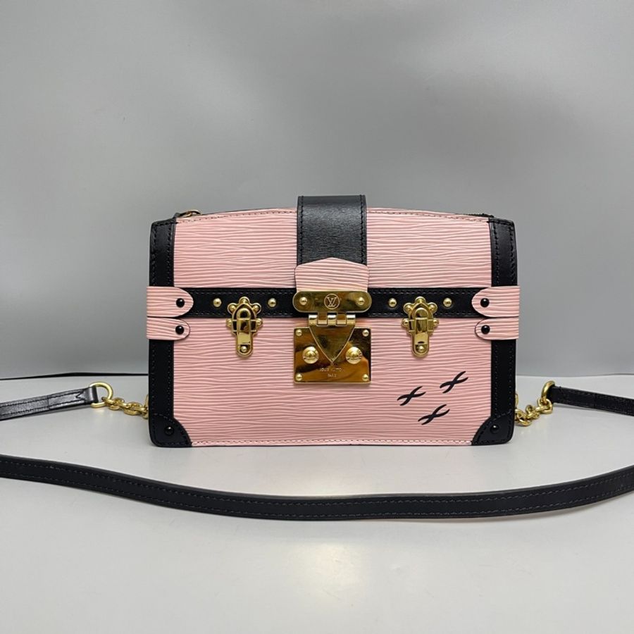 LV Trunk Clutch粉色水波紋盒子包-0