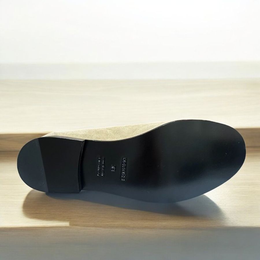 HERMES Destin樂福鞋/卡其/38 全新商品-2