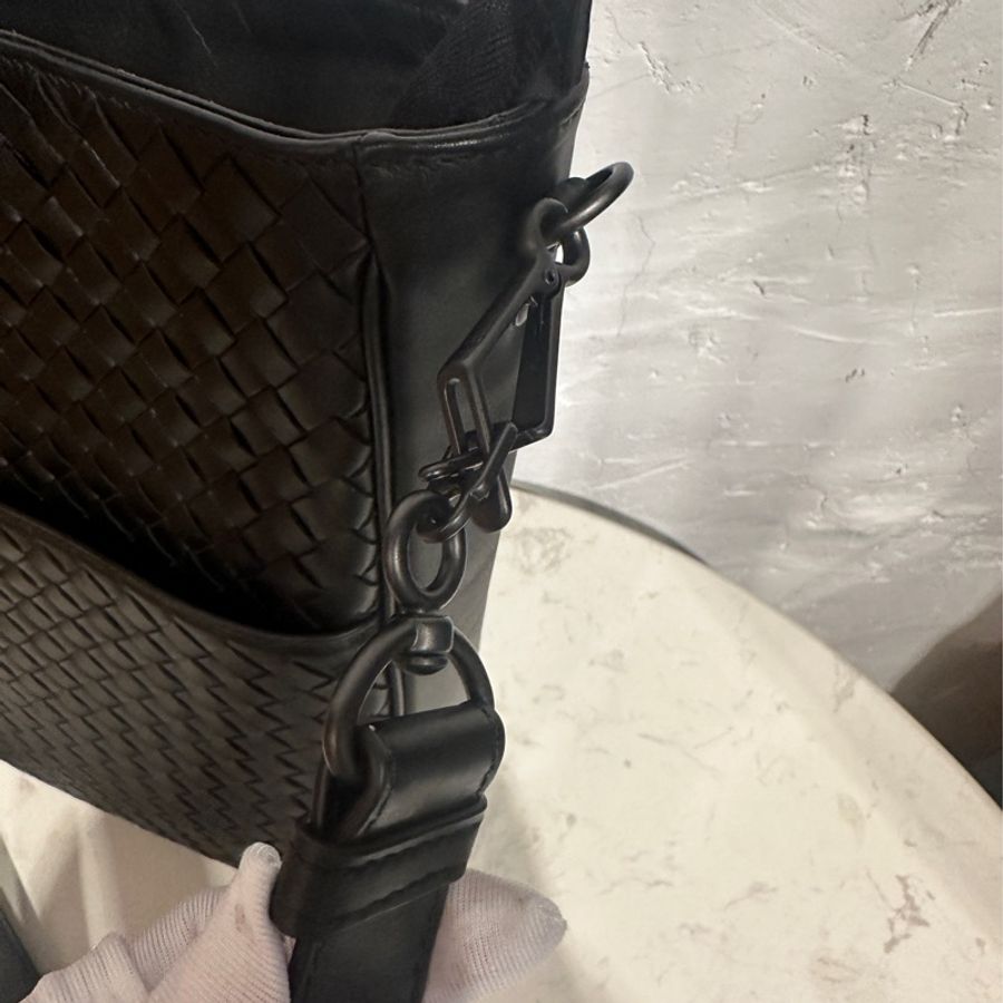 Bottega Veneta Black 手提肩背兩用公事包-13
