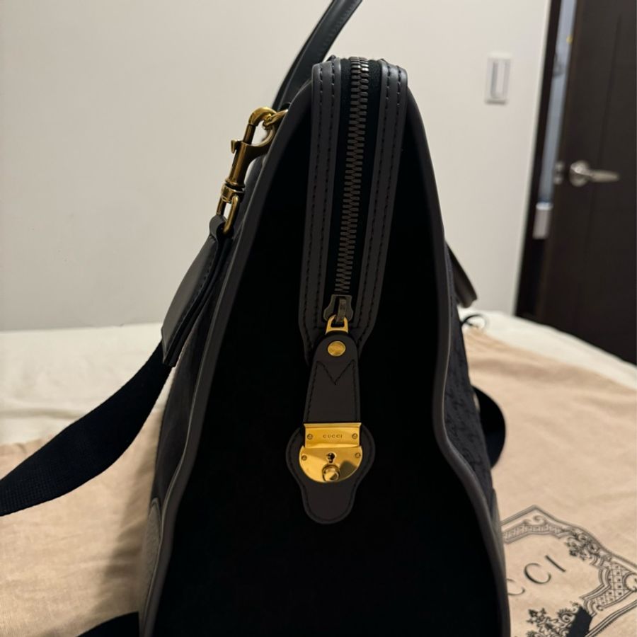 Gucci Bauletto系列大號旅行包-黑色-3