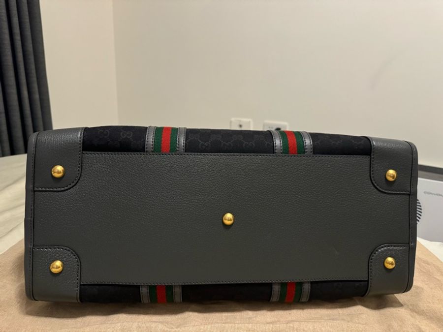Gucci Bauletto系列大號旅行包-黑色-9