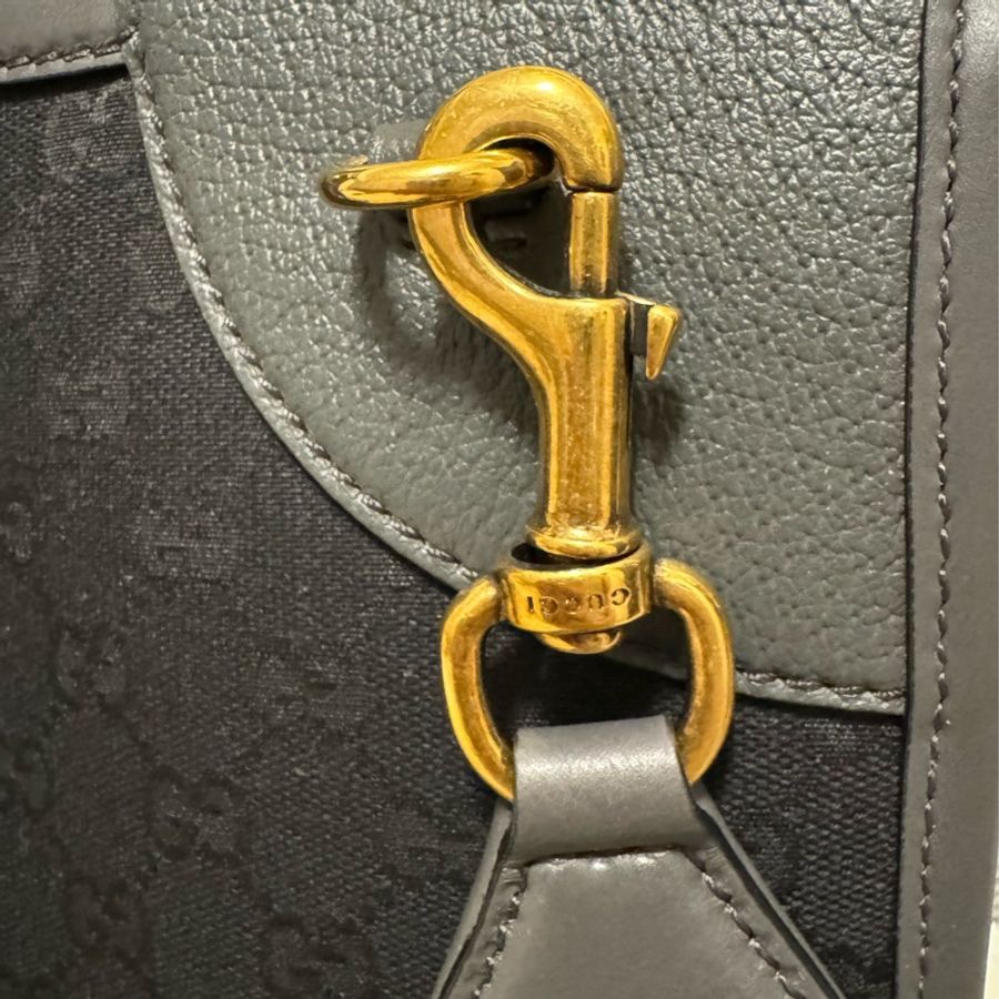 Gucci Bauletto系列大號旅行包-黑色-11