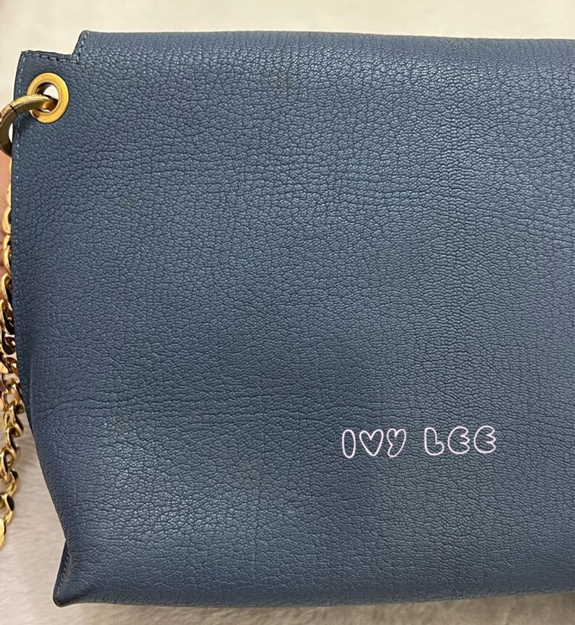 LOEWE Avenue 包 藍色 金鍊條包 斜背包 肩背包二手精品-23
