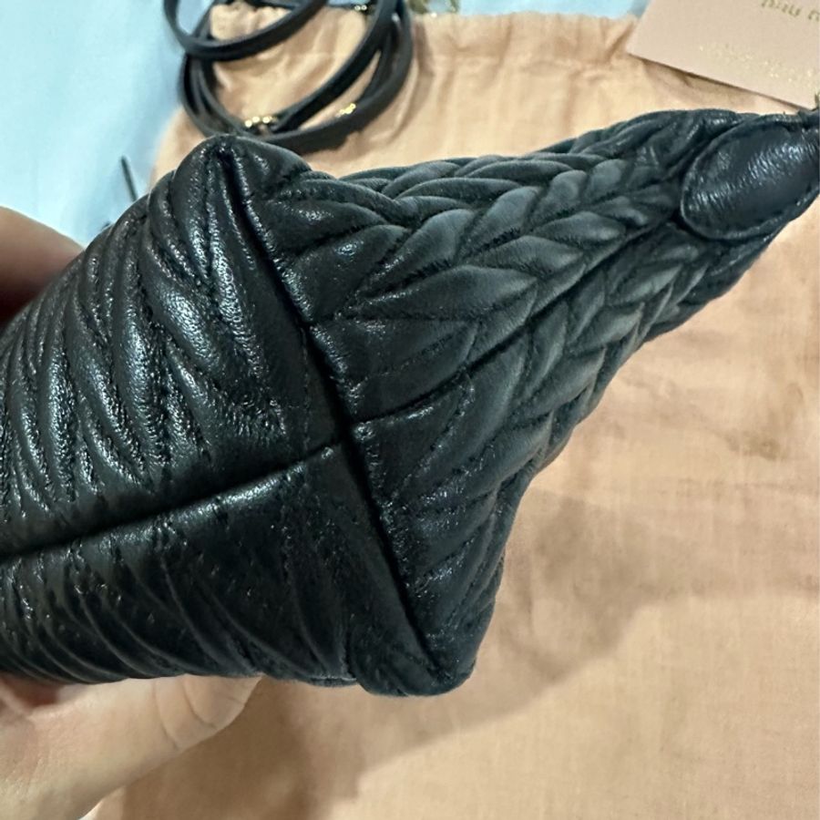 Miu Miu Spirit Matelassé皮革迷你手袋-6