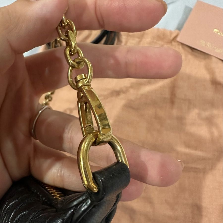 Miu Miu Spirit Matelassé皮革迷你手袋-9