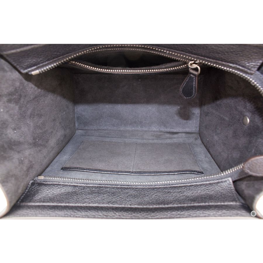 Celine 16779 3DRU Luggage Black / 0N38 Calfskin Micro Tote Bag Sbhw-7
