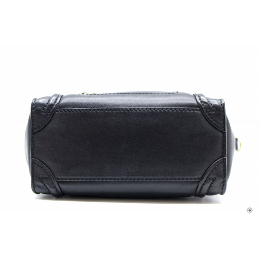 Celine 16824 Luggage Nano Black Calfskin Tote Bag Gbhw-3