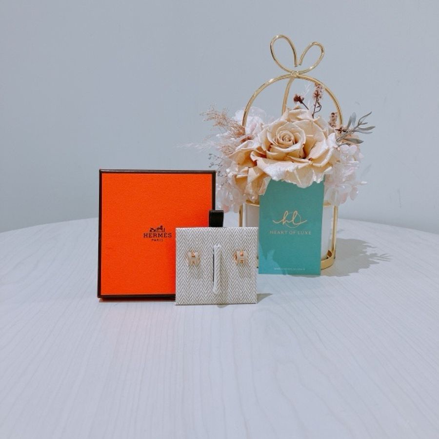 HERMES 愛馬仕迷你H字耳環MINI POP H EARRINGS-7