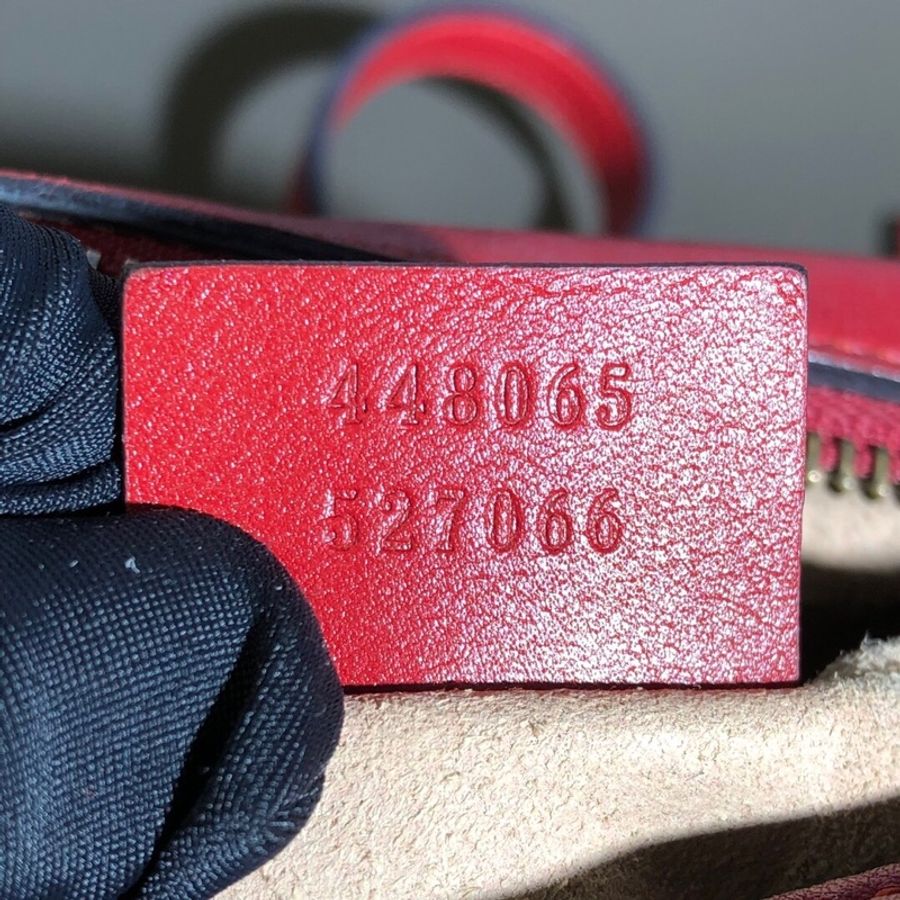 Gucci 古馳 雙G marmont紅色復古金扣饅頭相機斜挎單肩女包-8