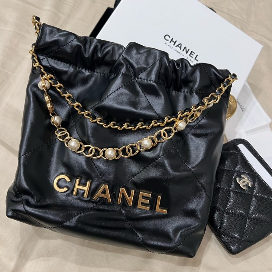 全新Chanel 香奈兒 Mini 22 法國購入附上白盒子-0