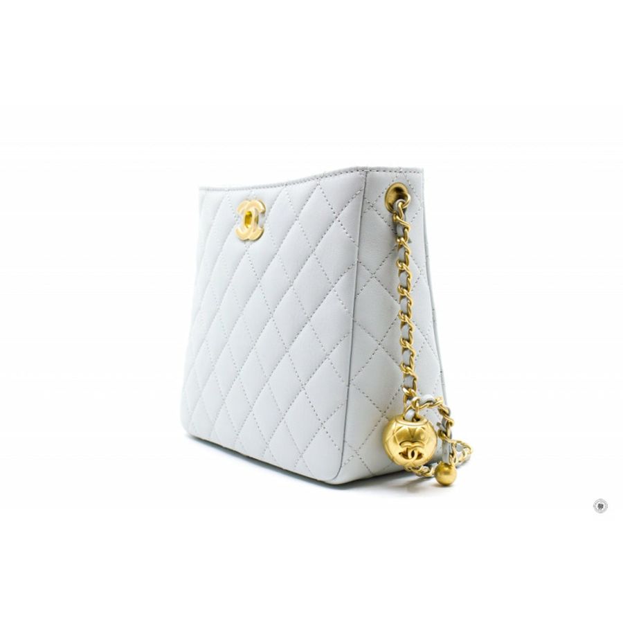 Chanel 23C Pearl Crush Hobo Ice Blue Calfskin Shoulder Bags Gbhw-1