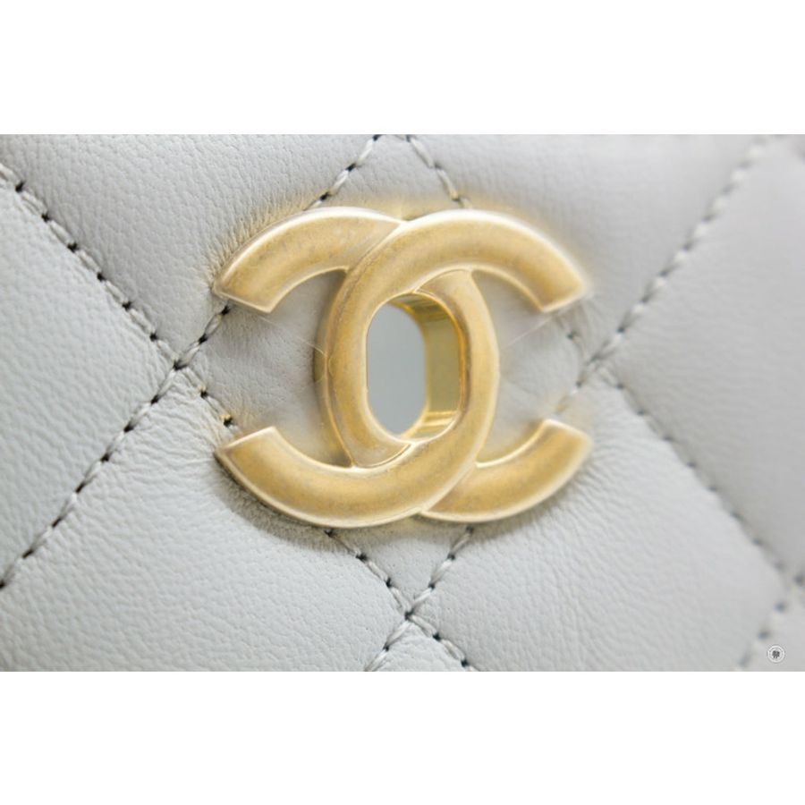 Chanel 23C Pearl Crush Hobo Ice Blue Calfskin Shoulder Bags Gbhw-4