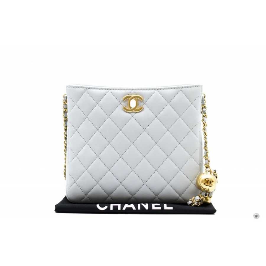 Chanel 23C Pearl Crush Hobo Ice Blue Calfskin Shoulder Bags Gbhw-8