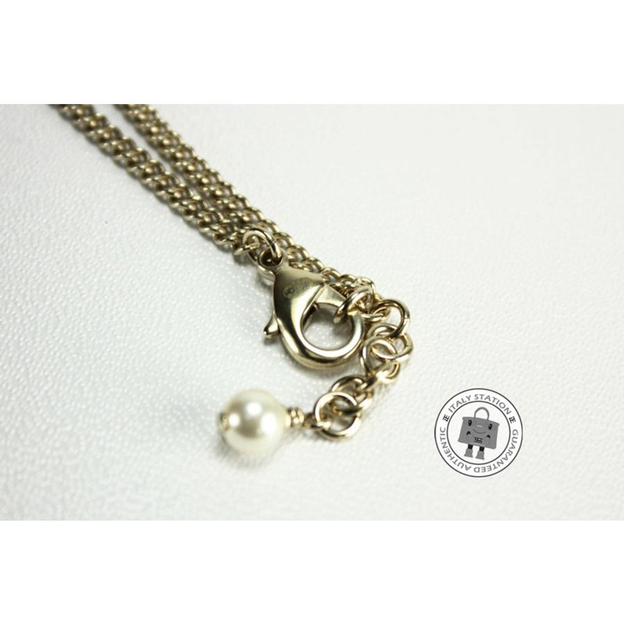 Chanel A61360 Tba With 6 Charms Black With Gold Metal Necklace Ghw-2