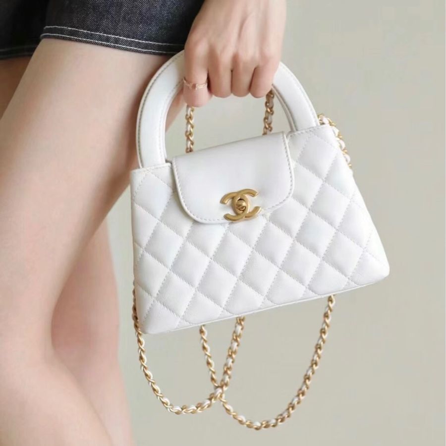 【哥吉拉精品時尚】 Chanel 白色凱莉 Kelly Nano-4