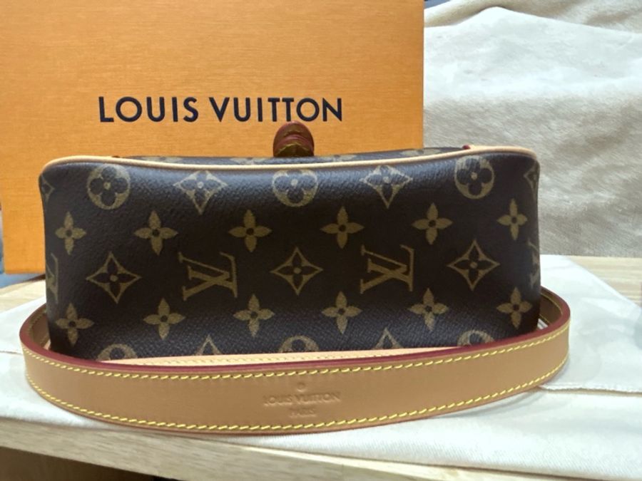 全新 全配 晶片款 Louisviitton diane monogram 法棍包-4