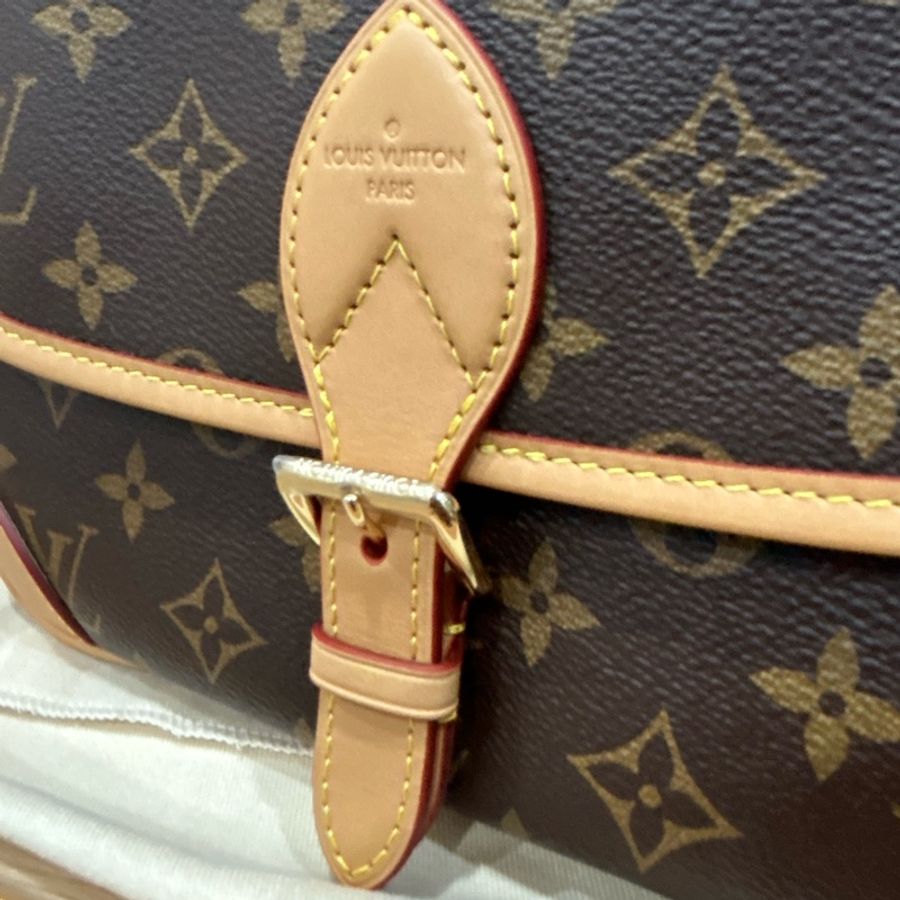 全新 全配 晶片款 Louisviitton diane monogram 法棍包-7