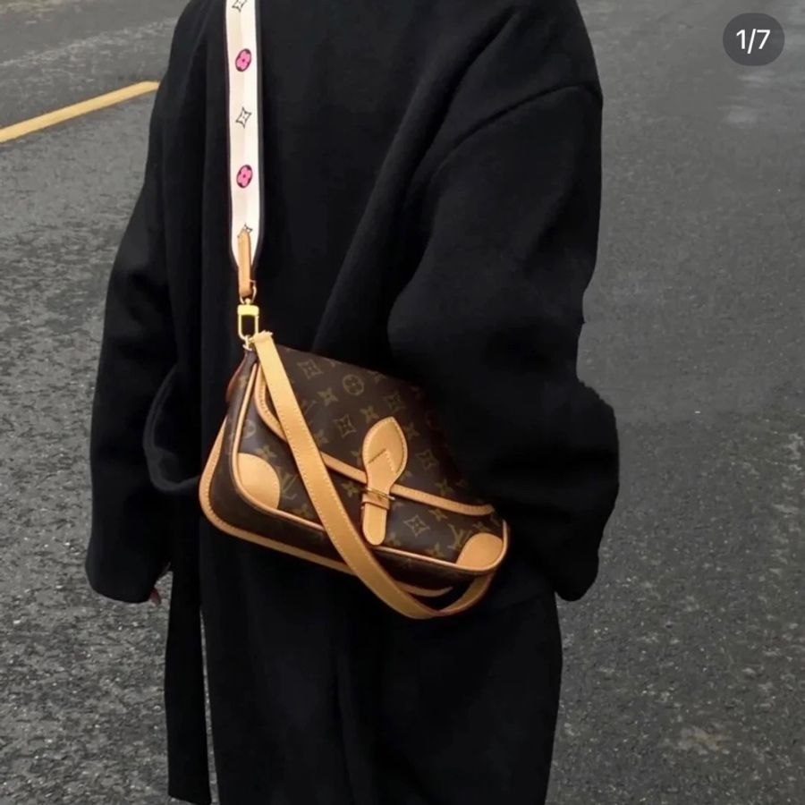 全新 全配 晶片款 Louisviitton diane monogram 法棍包-20