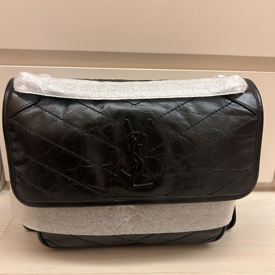SAINT LAURENT NIKI 黑色斜背包|全新未使用|黑扣款|經典人氣款✨-0