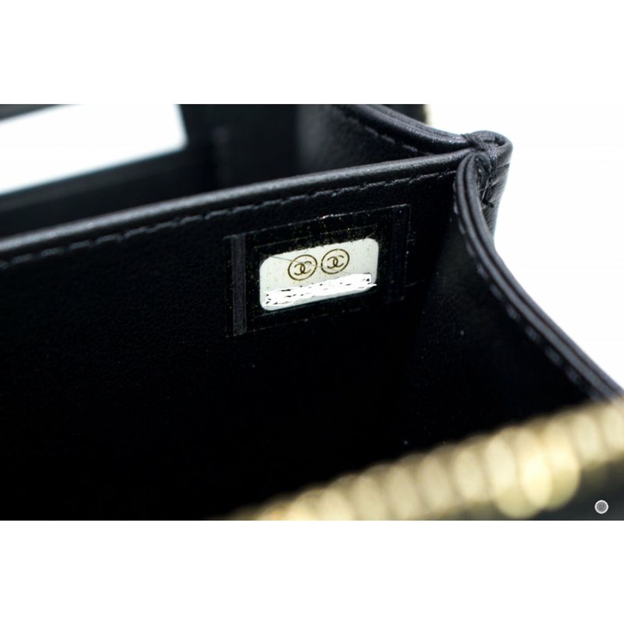 Chanel A84452 Y06542 CC Filigree Vanity Clutch With Chain Black / 94305 Caviar Shoulder Bags Ghw-6