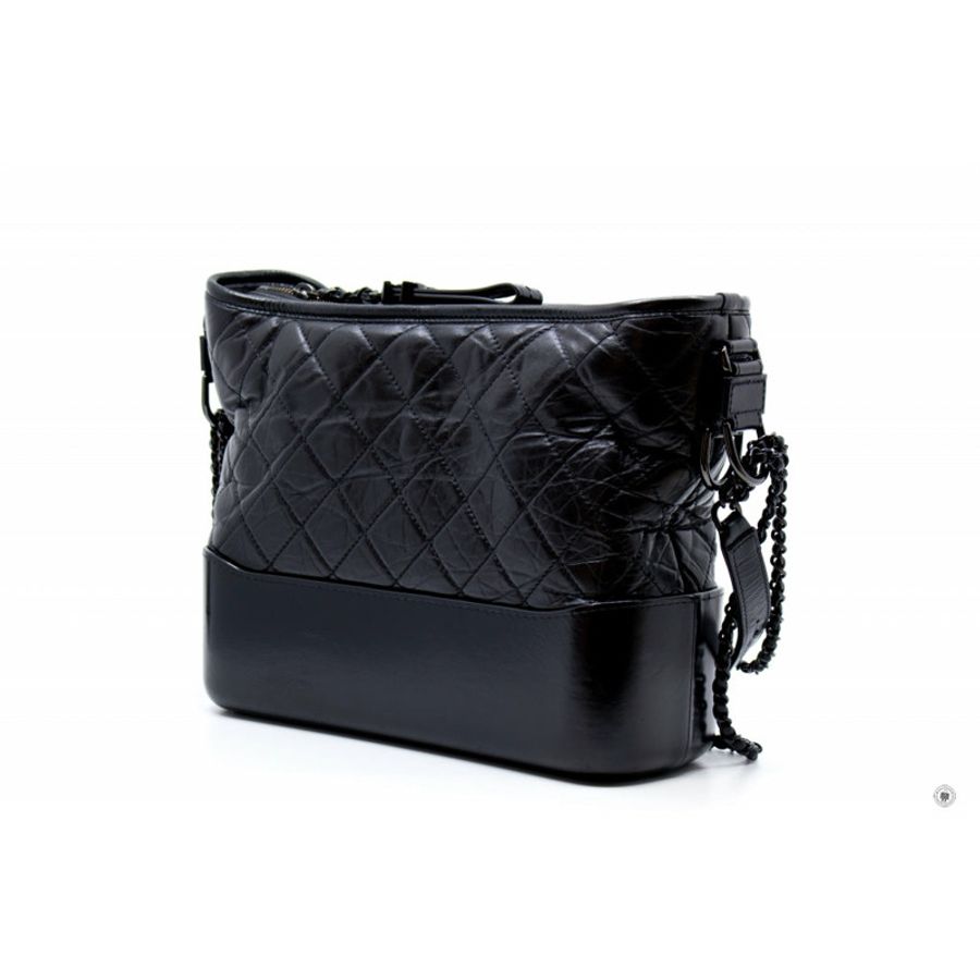 Chanel A93824 B01935 Gabrielle Hobo Medium SO Black Black / 94305 Lambskin Shoulder Bags Bkhw-1