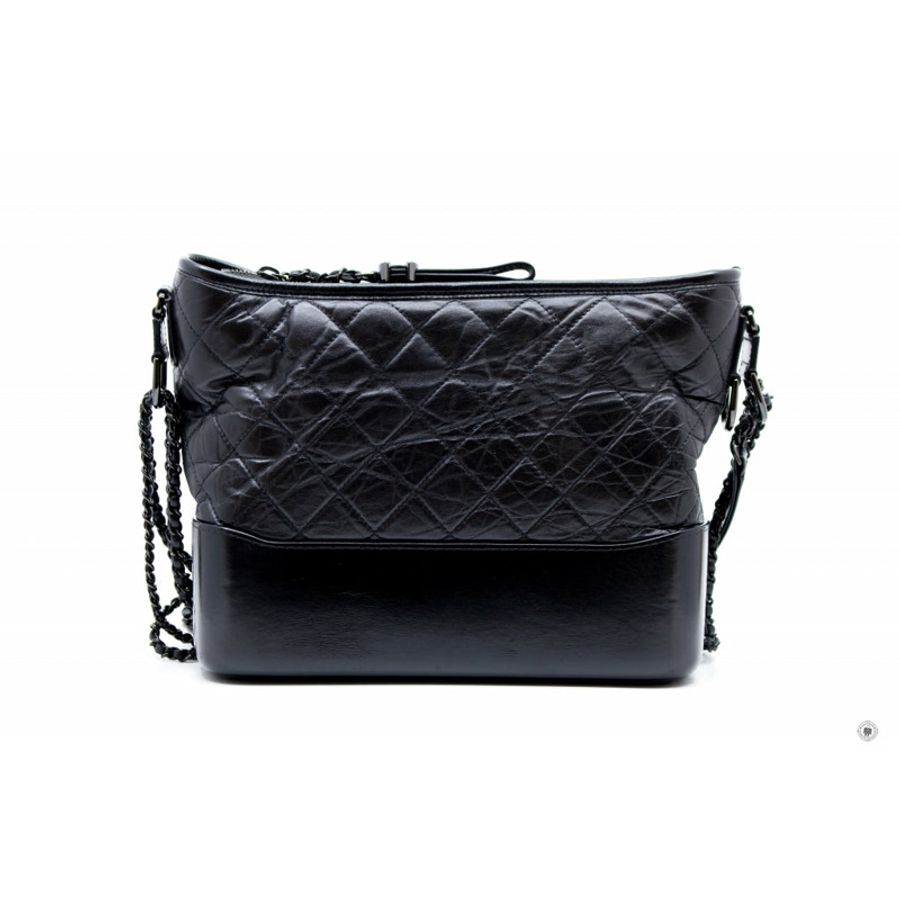 Chanel A93824 B01935 Gabrielle Hobo Medium SO Black Black / 94305 Lambskin Shoulder Bags Bkhw-2