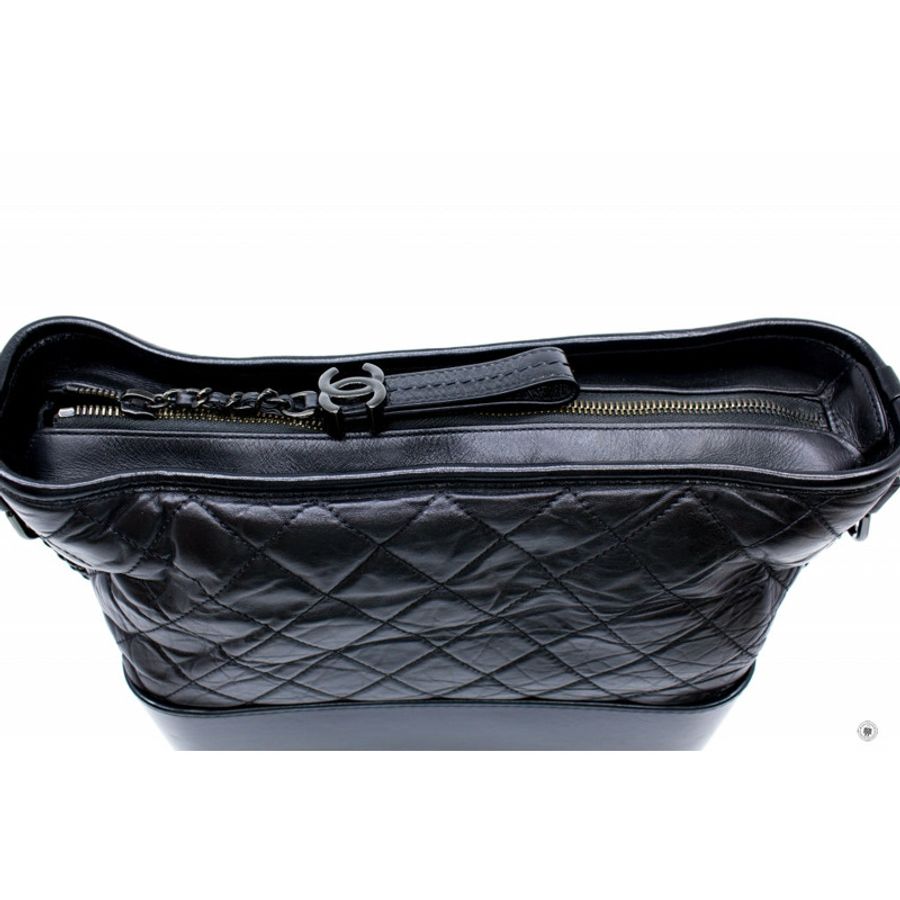 Chanel A93824 B01935 Gabrielle Hobo Medium SO Black Black / 94305 Lambskin Shoulder Bags Bkhw-4