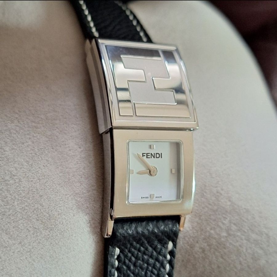 Fendi Orologi 兩地時間(雙錶面)皮革腕錶-5