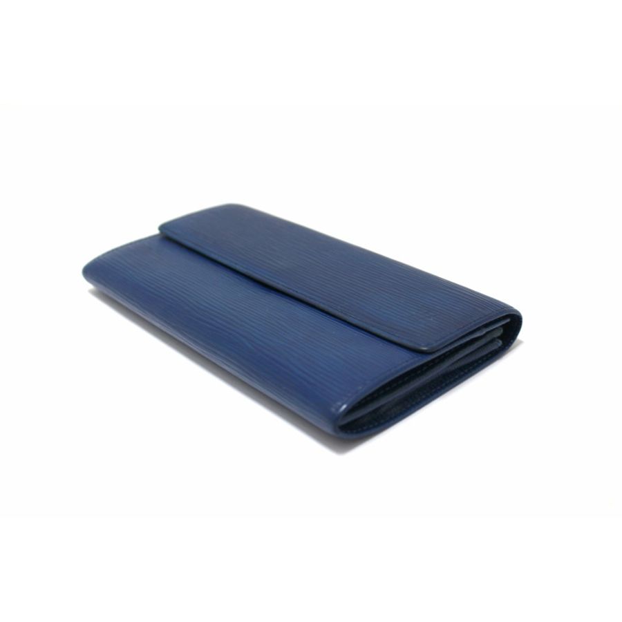 Louis Vuitton Blue Epi Leather Sarah Long Wallet-4
