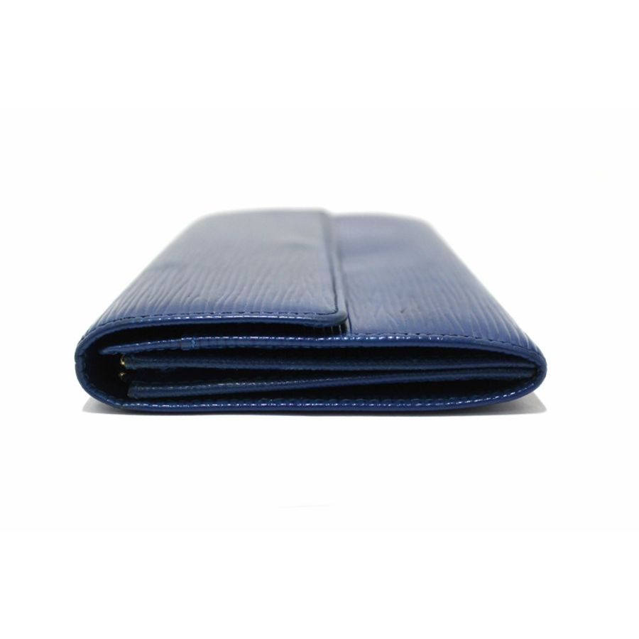 Louis Vuitton Blue Epi Leather Sarah Long Wallet-5
